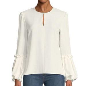 Ruffle Balloon-Sleeve Blouse NWT